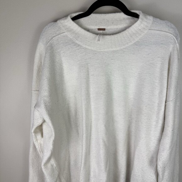Free People Movement Phoebe Pullover Sweater White Oversized Cozy Knit Large - Picture 3 of 7
